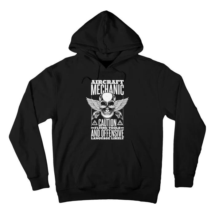 Aircraft Mechanic Flying Tools And Offensive Language, Plane Hoodie