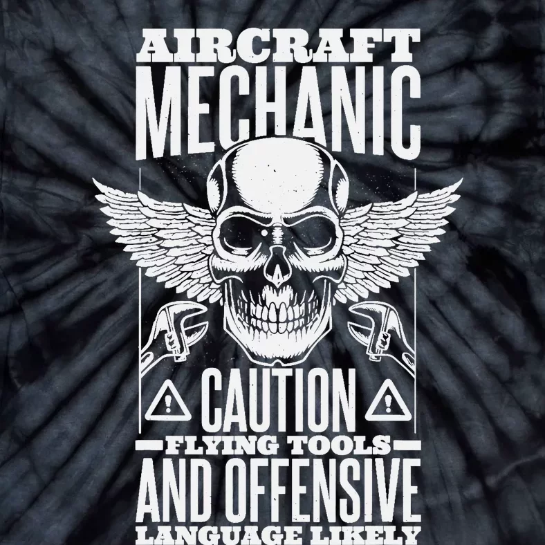 Aircraft Mechanic Flying Tools And Offensive Language, Plane Tie-Dye T-Shirt