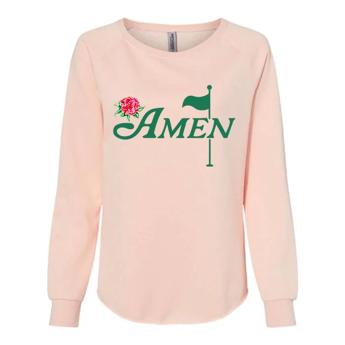 Amen Master Golf Azalea Tournament Pink Golfing Womens California Wash Sweatshirt