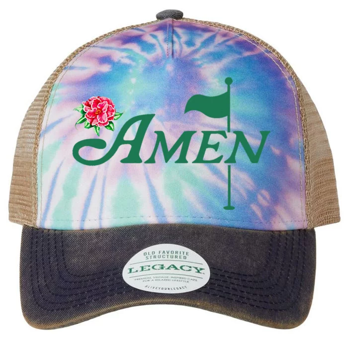 Amen Master Golf Azalea Tournament Pink Golfing Legacy Tie Dye Trucker Hat