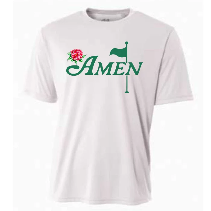 Amen Master Golf Azalea Tournament Pink Golfing Cooling Performance Crew T-Shirt