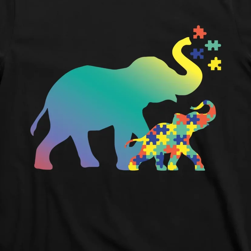 Autism Mom Gift Design Autism Awareness Elephant T-Shirt