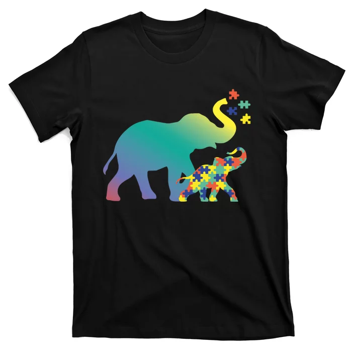 Autism Mom Gift Design Autism Awareness Elephant T-Shirt