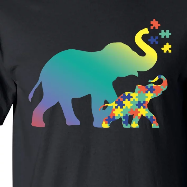 Autism Mom Gift Design Autism Awareness Elephant Tall T-Shirt