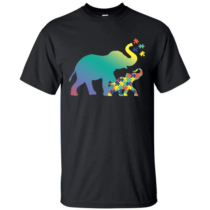 Autism Mom Gift Design Autism Awareness Elephant Tall T-Shirt