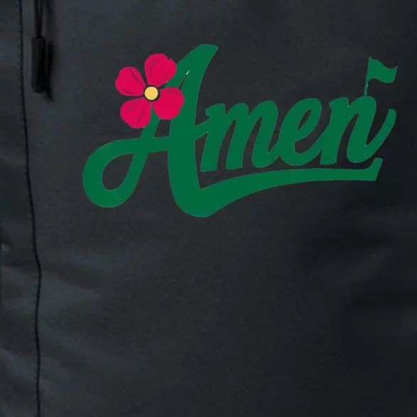 Amen Master Golf Tournament Golfing Girl Pink Flower Daily Commute Backpack