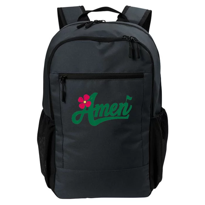 Amen Master Golf Tournament Golfing Girl Pink Flower Daily Commute Backpack