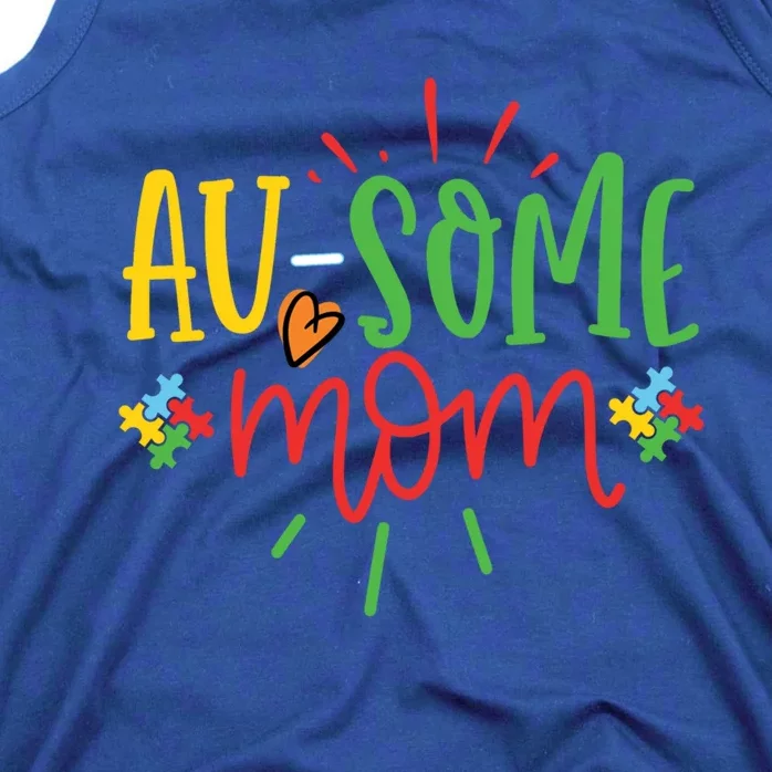 Augiftsome Mom Graphic For Mother Of Autistic Autism Meaningful Gift Tank Top