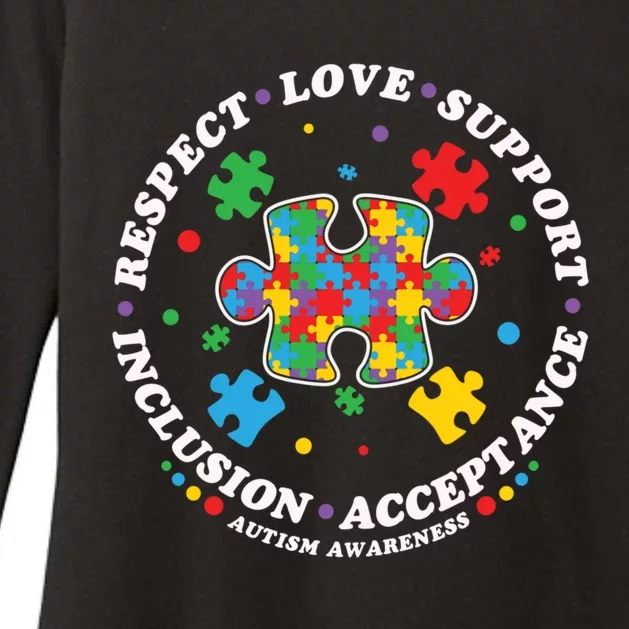 Autism Meaningful Gift Respect Love Support Autism Awareness Cool Gift Womens CVC Long Sleeve Shirt