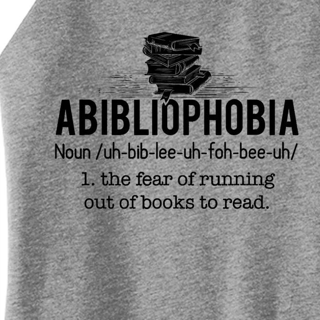 Abibliophobia Meaningful Gift Funny Reading Bookworm Reader Gift Women’s Perfect Tri Rocker Tank