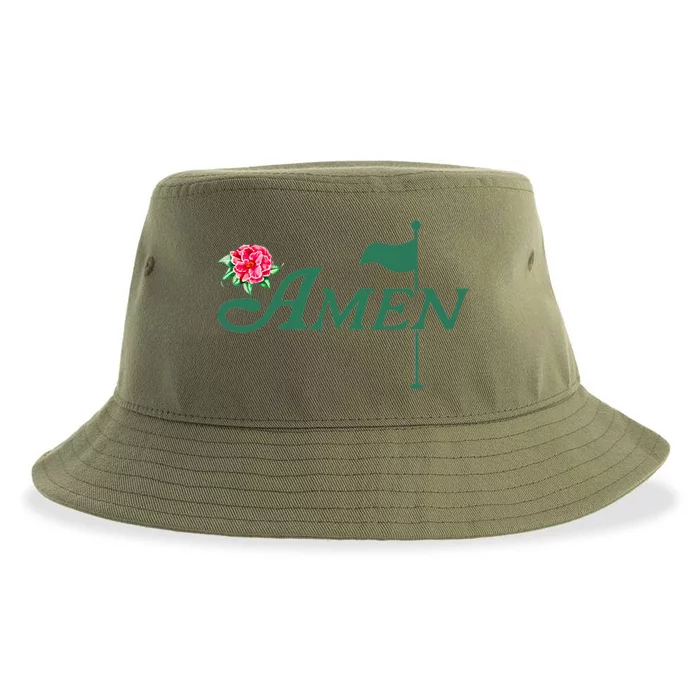 Amen Master Golf Azalea Tournament Pink Golfing Girl Flower Sustainable Bucket Hat