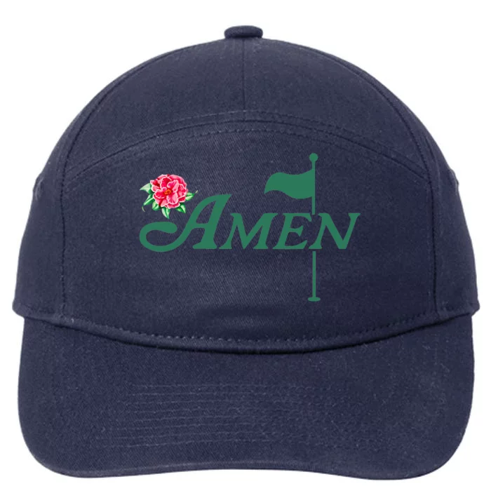 Amen Master Golf Azalea Tournament Pink Golfing Girl Flower 7-Panel Snapback Hat