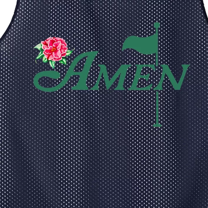 Amen Master Golf Azalea Tournament Pink Golfing Girl Flower Mesh Reversible Basketball Jersey Tank