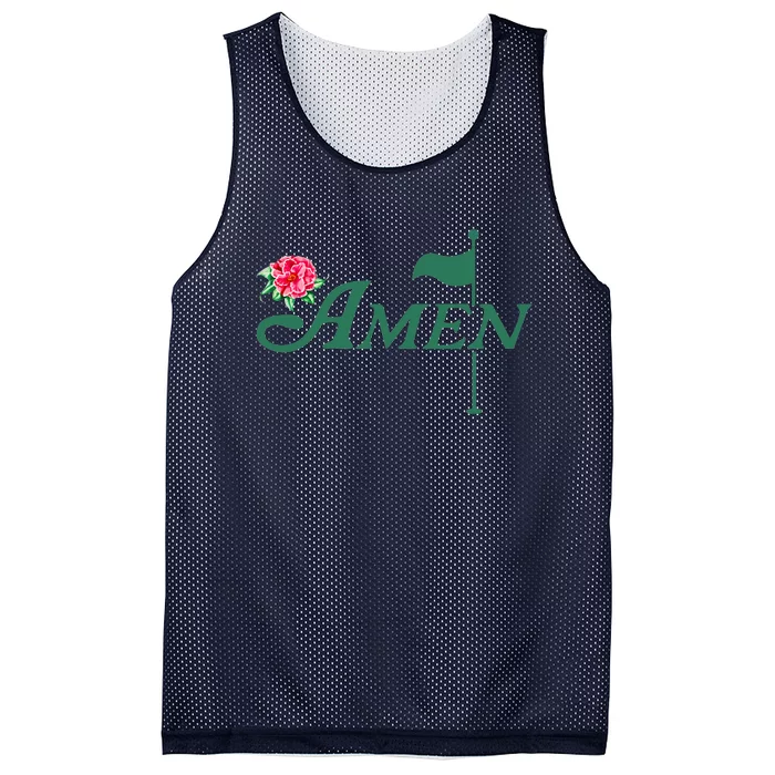 Amen Master Golf Azalea Tournament Pink Golfing Girl Flower Mesh Reversible Basketball Jersey Tank