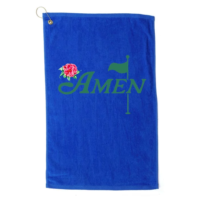 Amen Master Golf Azalea Tournament Pink Golfing Girl Flower Platinum Collection Golf Towel