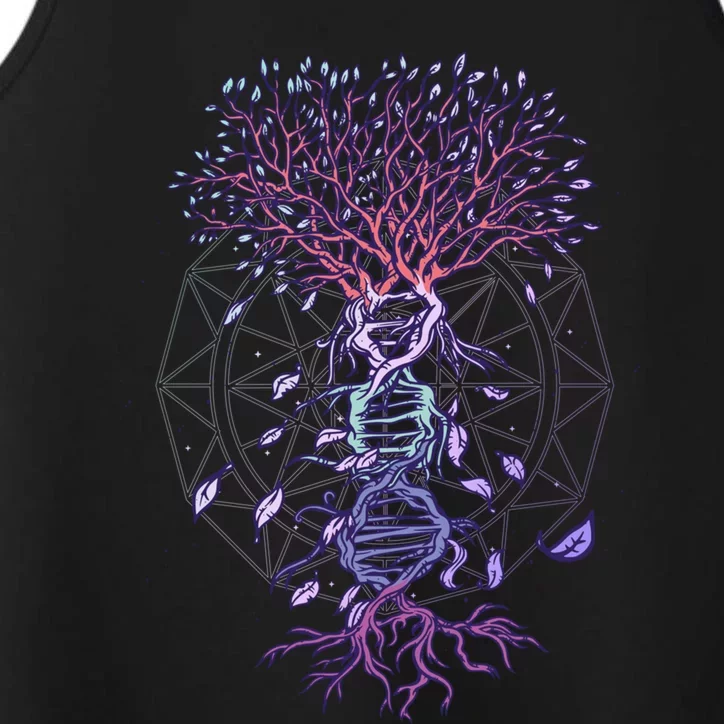 Abstract Madala Geometric Dna Tree Life Gift Esoteric Geometry Gift Performance Tank