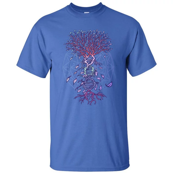 Abstract Madala Geometric Dna Tree Life Gift Esoteric Geometry Gift Tall T-Shirt