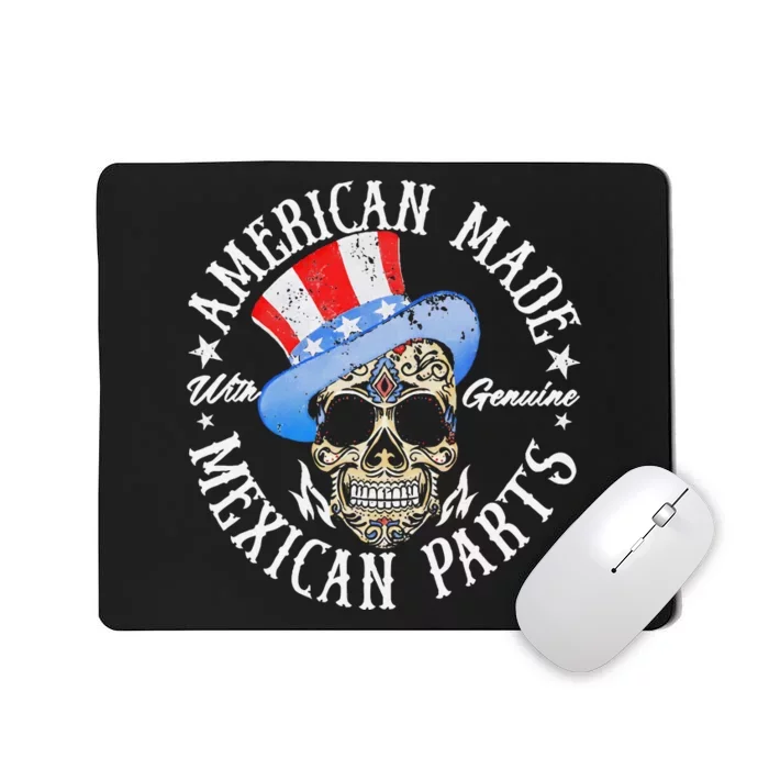 American Made Genuine Mexican Parts Skull Design Mousepad