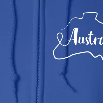 Australia Map Gift Full Zip Hoodie