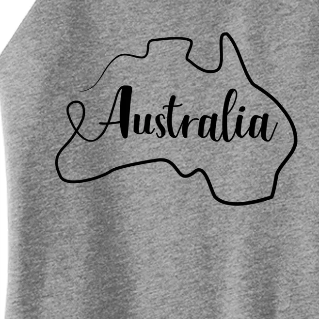 Australia Map Gift Women’s Perfect Tri Rocker Tank