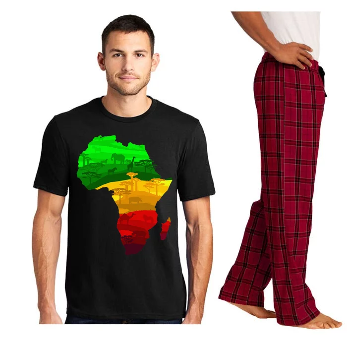 Africa Map Green Yellow Red Proud African Pride Juneteenth Pajama Set