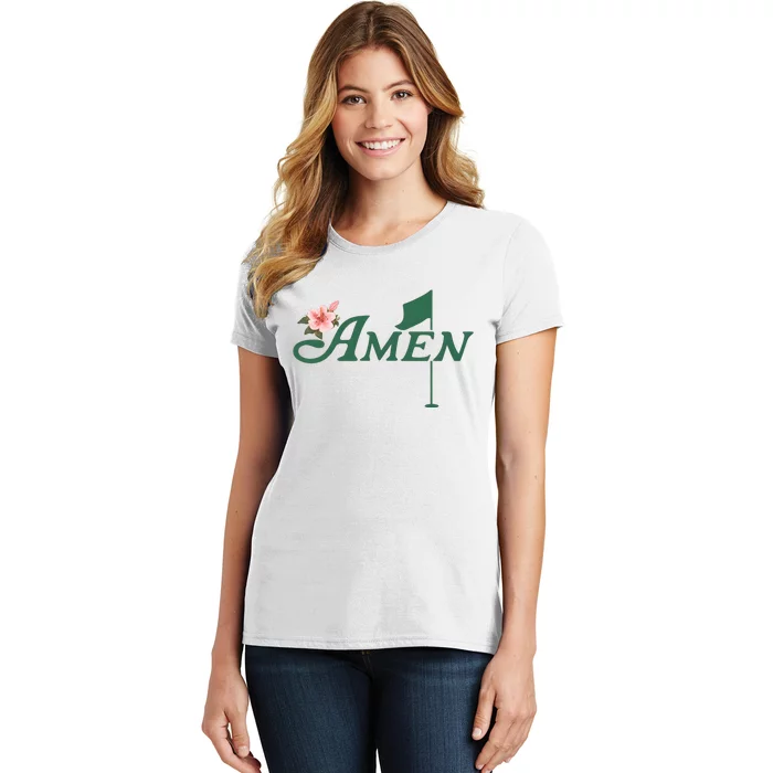 Amen Masters Golf Golfer Lover Team Women's T-Shirt