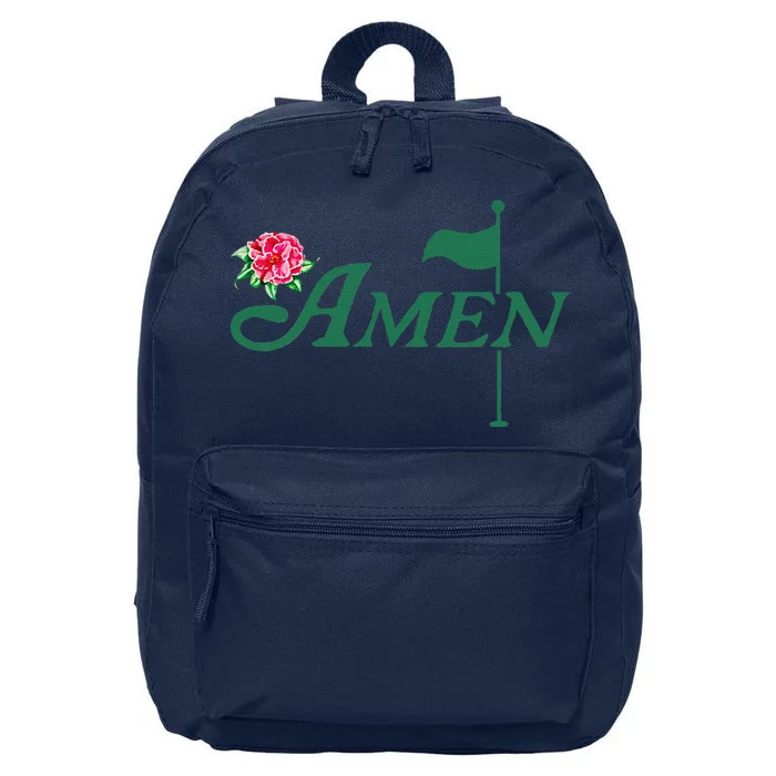 Amen Master Golf Azalea Tournament Pink Golfing Girl Flower 16 in Basic Backpack