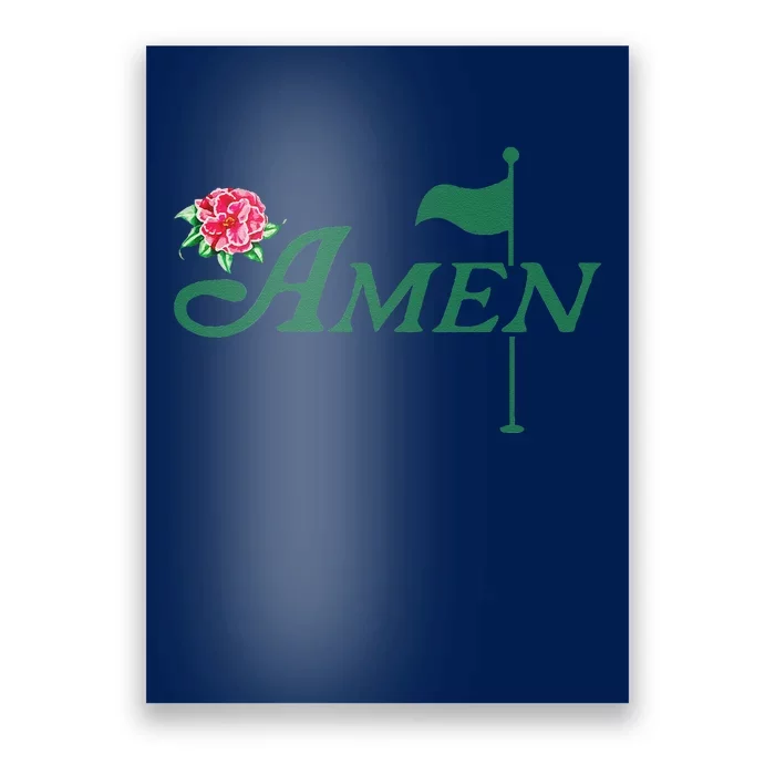 Amen Master Golf Azalea Tournament Pink Golfing Girl Flower Poster