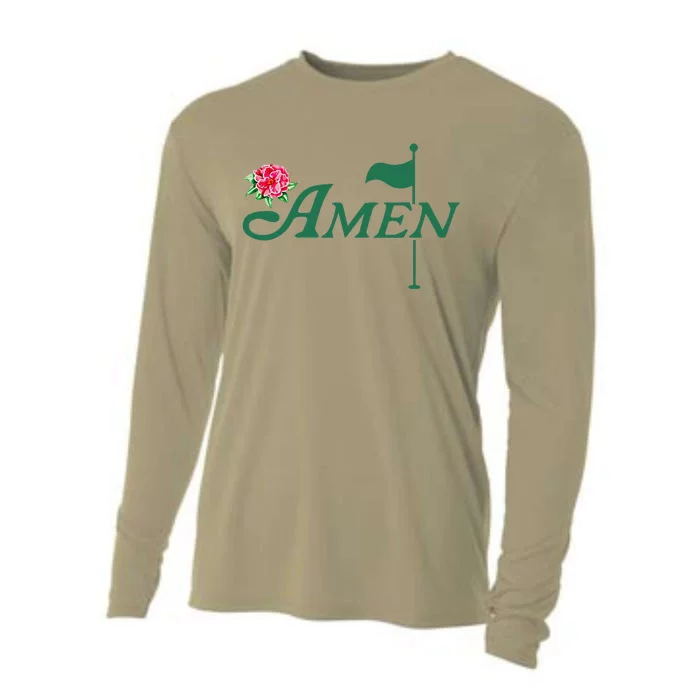 Amen Master Golf Azalea Tournament Pink Golfing Girl Flower Cooling Performance Long Sleeve Crew