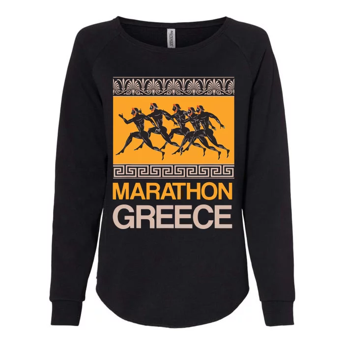 Athens Marathon Greece Womens California Wash Sweatshirt