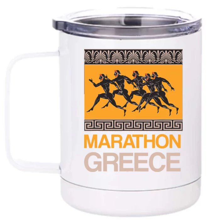 Athens Marathon Greece Front & Back 12oz Stainless Steel Tumbler Cup