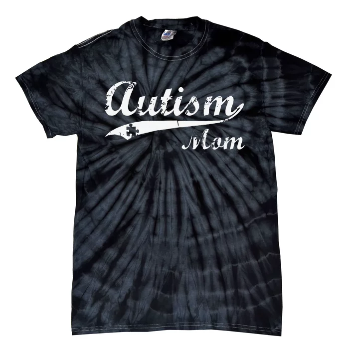 Autism Mom Gifts Autism Awareness Gift Mom Of Autistic Son Tie-Dye T-Shirt