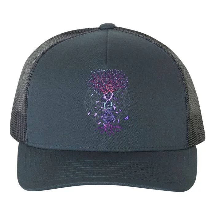 Abstract Madala Geometric Dna Tree Life Gift Esoteric Geometry Gift Yupoong Adult 5-Panel Trucker Hat