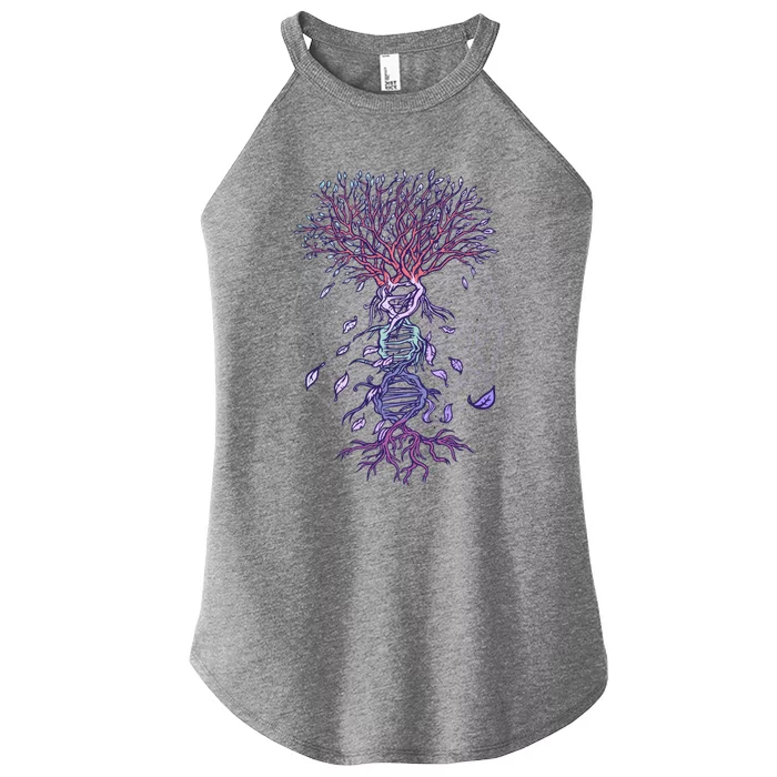 Abstract Madala Geometric Dna Tree Life Gift Esoteric Geometry Gift Women’s Perfect Tri Rocker Tank