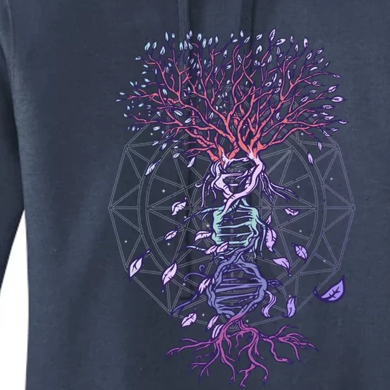 Abstract Madala Geometric Dna Tree Life Gift Esoteric Geometry Gift Women's Pullover Hoodie