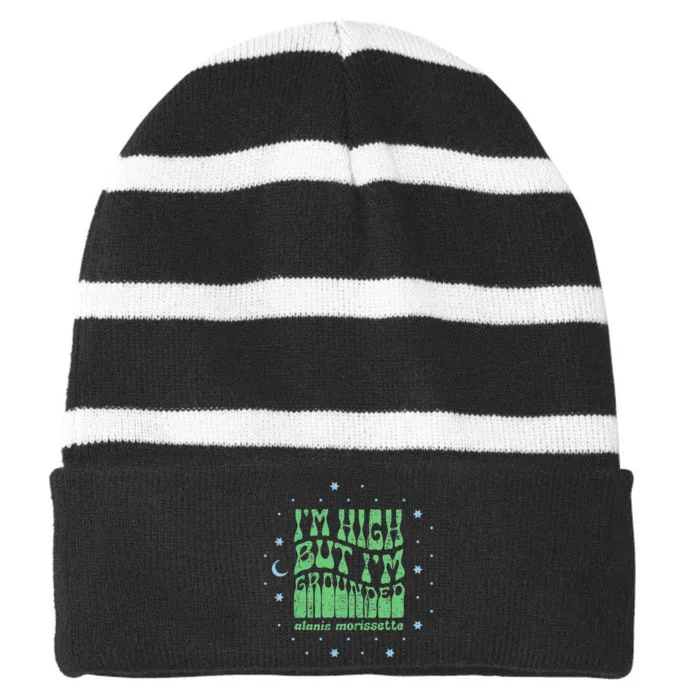 A.L.A.N.I.S M.O.R.I.S.S.E.T.T.E Grounded Striped Beanie with Solid Band