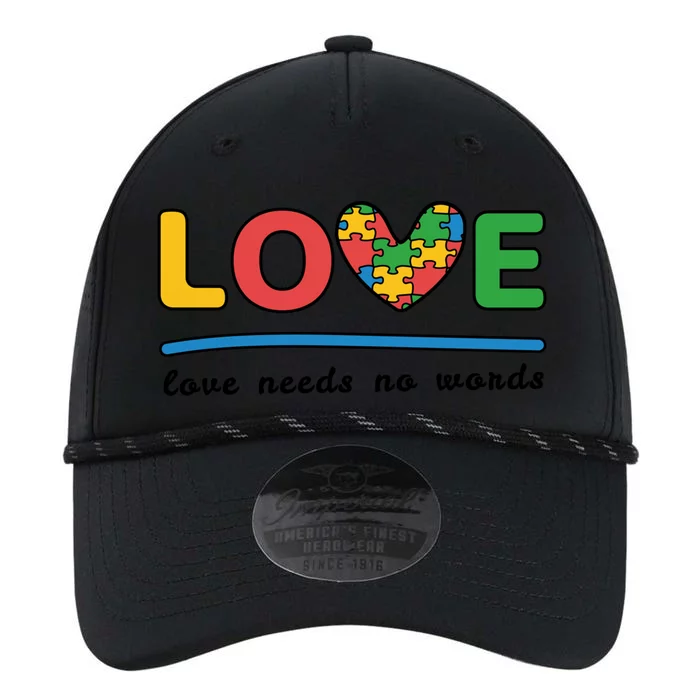 Autism Meaningful Gift Love Needs No Words Gift Performance The Dyno Cap