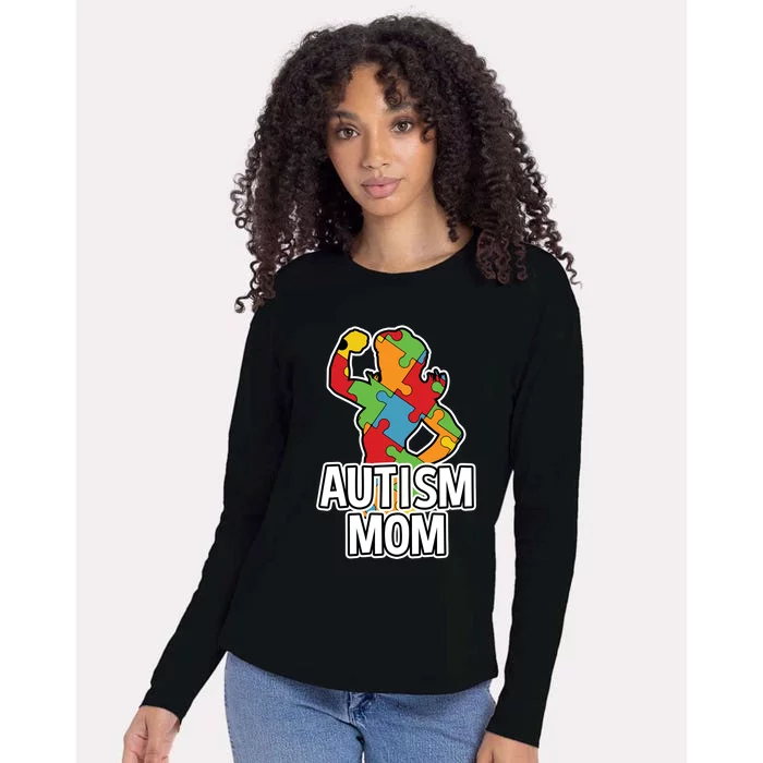 Autism Mom Gift Strong Mother Womens Cotton Relaxed Long Sleeve T-Shirt