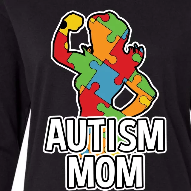 Autism Mom Gift Strong Mother Womens Cotton Relaxed Long Sleeve T-Shirt