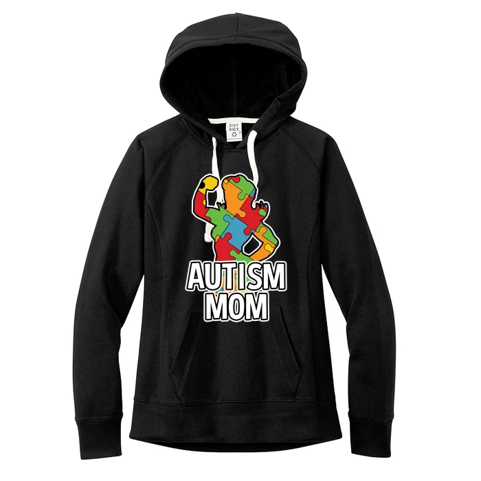 Autism Mom Gift Strong Mother Women's Fleece Hoodie