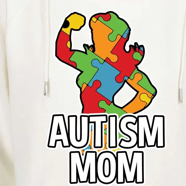 Autism Mom Gift Strong Mother Womens Funnel Neck Pullover Hood