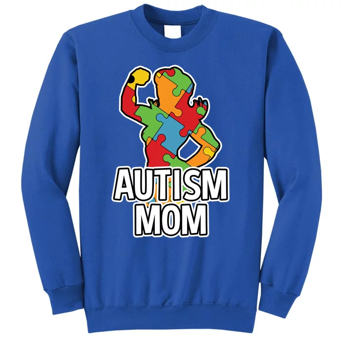 Autism Mom Gift Strong Mother Tall Sweatshirt