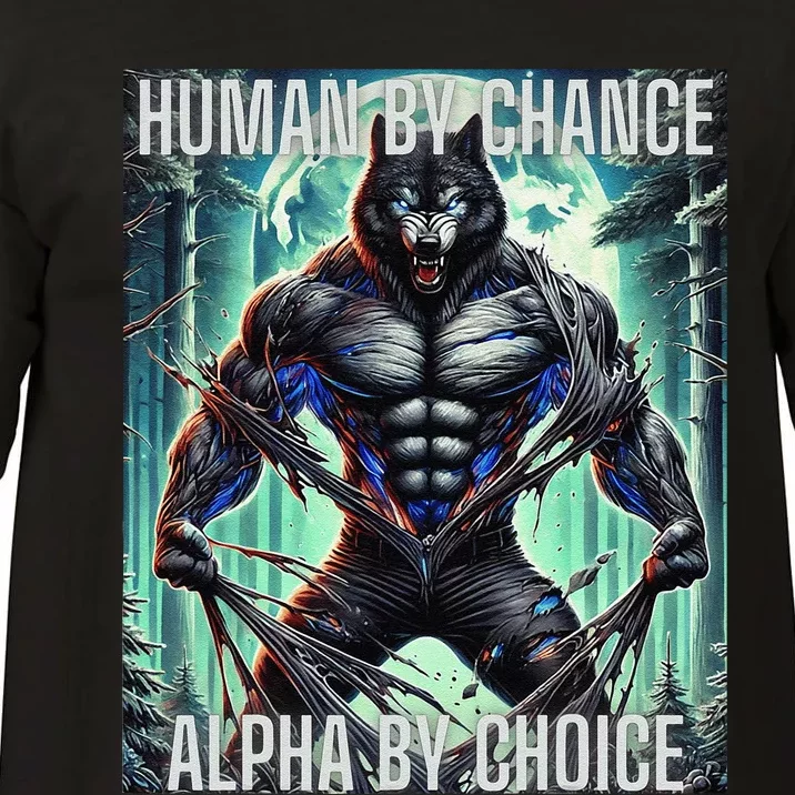 Alpha Male Human By Chance Alpha By Choice Alpha Wolf Comfort Colors T-Shirt