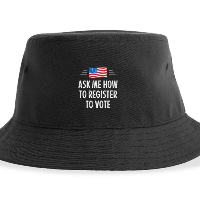 Ask Me How To Register To Vote Sustainable Bucket Hat