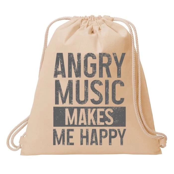 Angry Music Heavy Metal Death Metal Metalhead Metal Fan Drawstring Bag