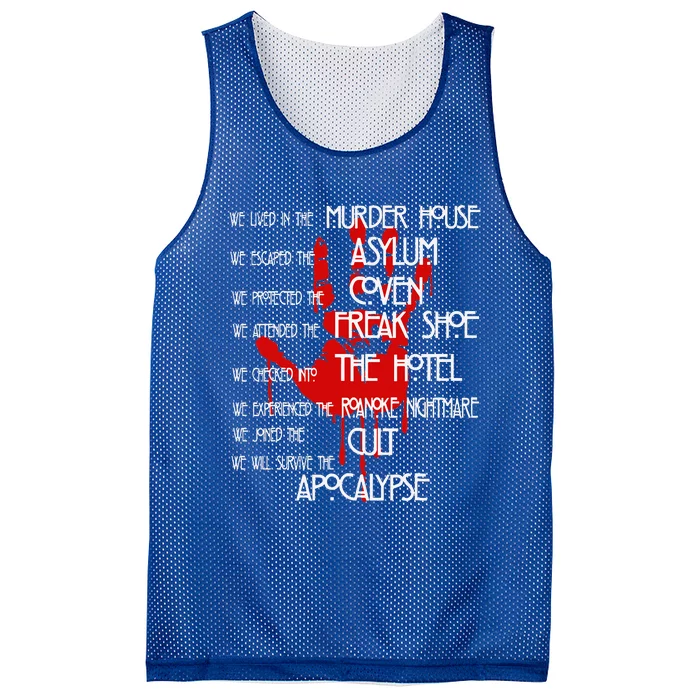 American Movies Horror Story Halloween Mesh Reversible Basketball Jersey Tank