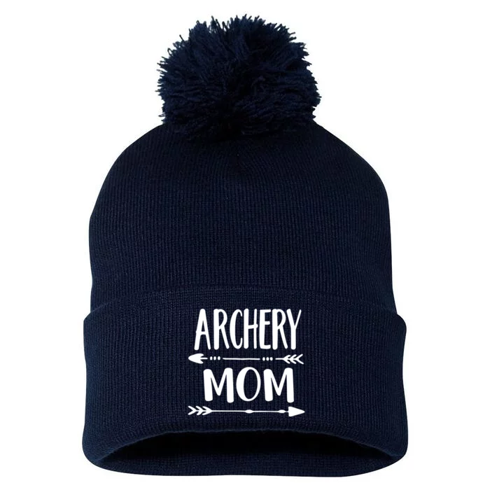 Archery Mom Hunting Archer Bow Hunter Arrow Tee Pom Pom 12in Knit Beanie