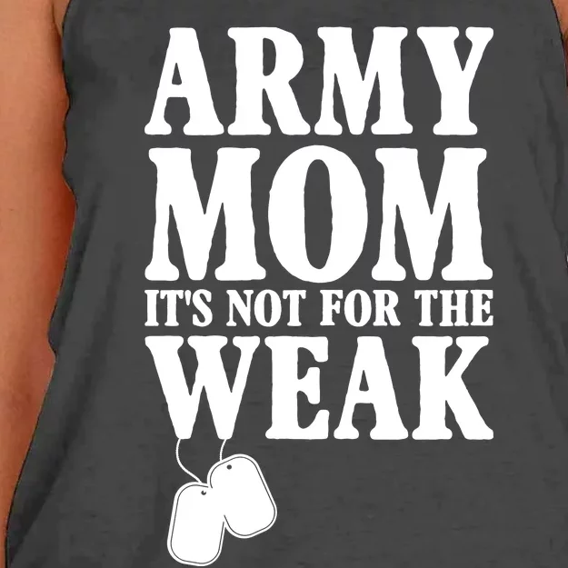 Army Mother Its Not For The Weak | Military Mom Army Women's Knotted Racerback Tank