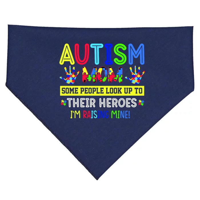 Autism Mom I'm Raising My Hero Awareness Puzzle USA-Made Doggie Bandana