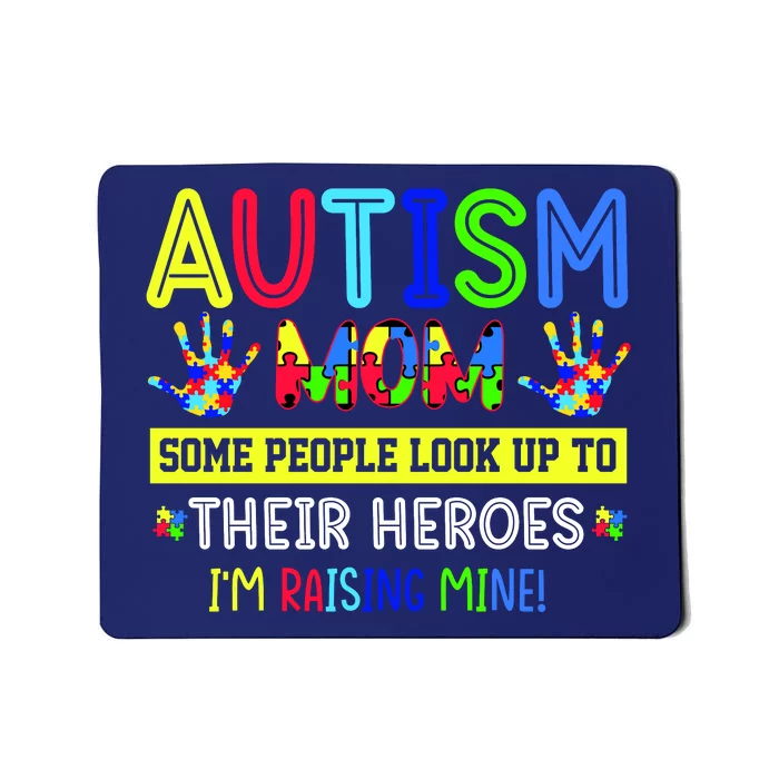 Autism Mom I'm Raising My Hero Awareness Puzzle Mousepad